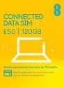 EE 120GB 4G/3G PAYG 12 MONTHS INTERNET TRIO-CUT DATA SIM CARD PRE-LOADED
