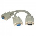 Unbranded 20cm VGA Splitter Cable - 15 pin D-Sub Male to 2 x 15 pin D-Sub F