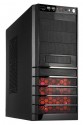 CiT Jupiter Midi Tower Mesh Gaming Case Red LED Fan Black Interior No PSU