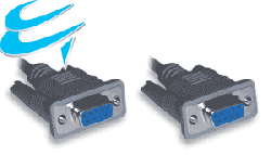 2m null modem [DB9F to DB9F + MOULDED CORE + GREY]