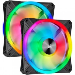 Corsair iCUE QL140 RGB 140mm PWM Dual Pack with Lighting Node CORE