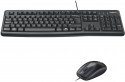 Logitech MK120 Wired UK QWERTY KeyBoard & Mouse Bundle Desktop Combo Set Bl